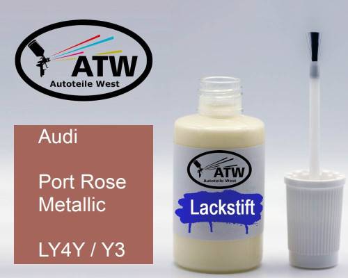 Audi, Port Rose Metallic, LY4Y / Y3: 20ml Lackstift, von ATW Autoteile West.